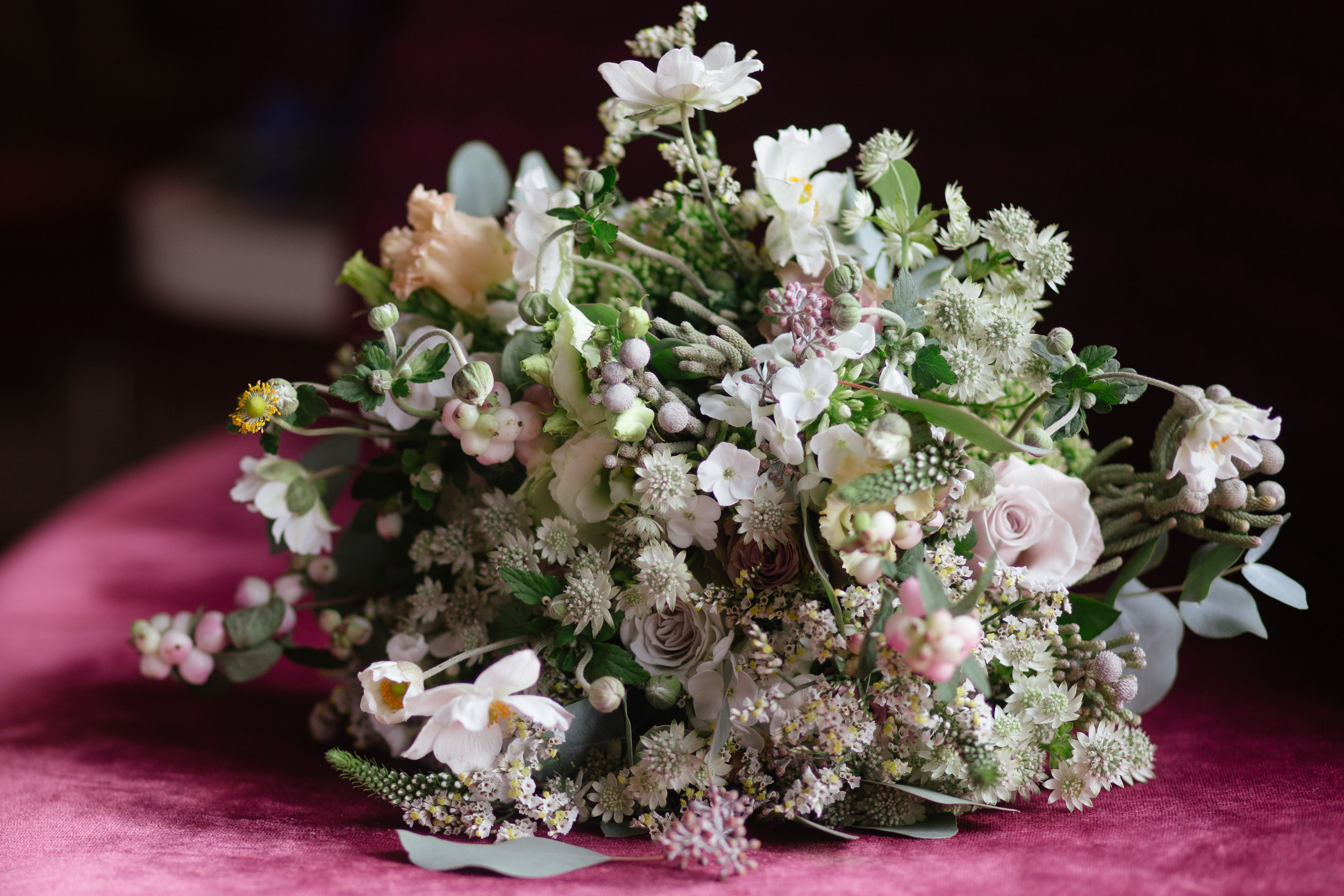Sustainable florist. Bouquet made with locally grown flowers.