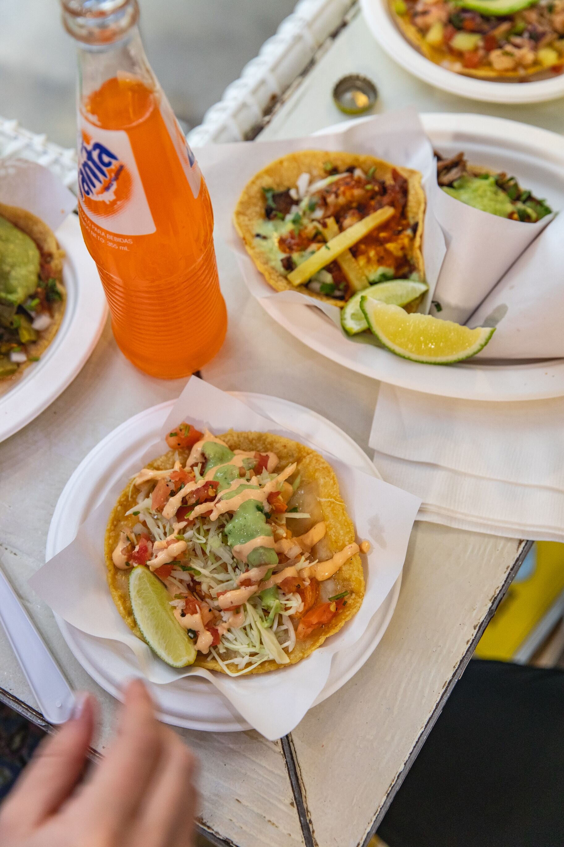 tacos and a fanta