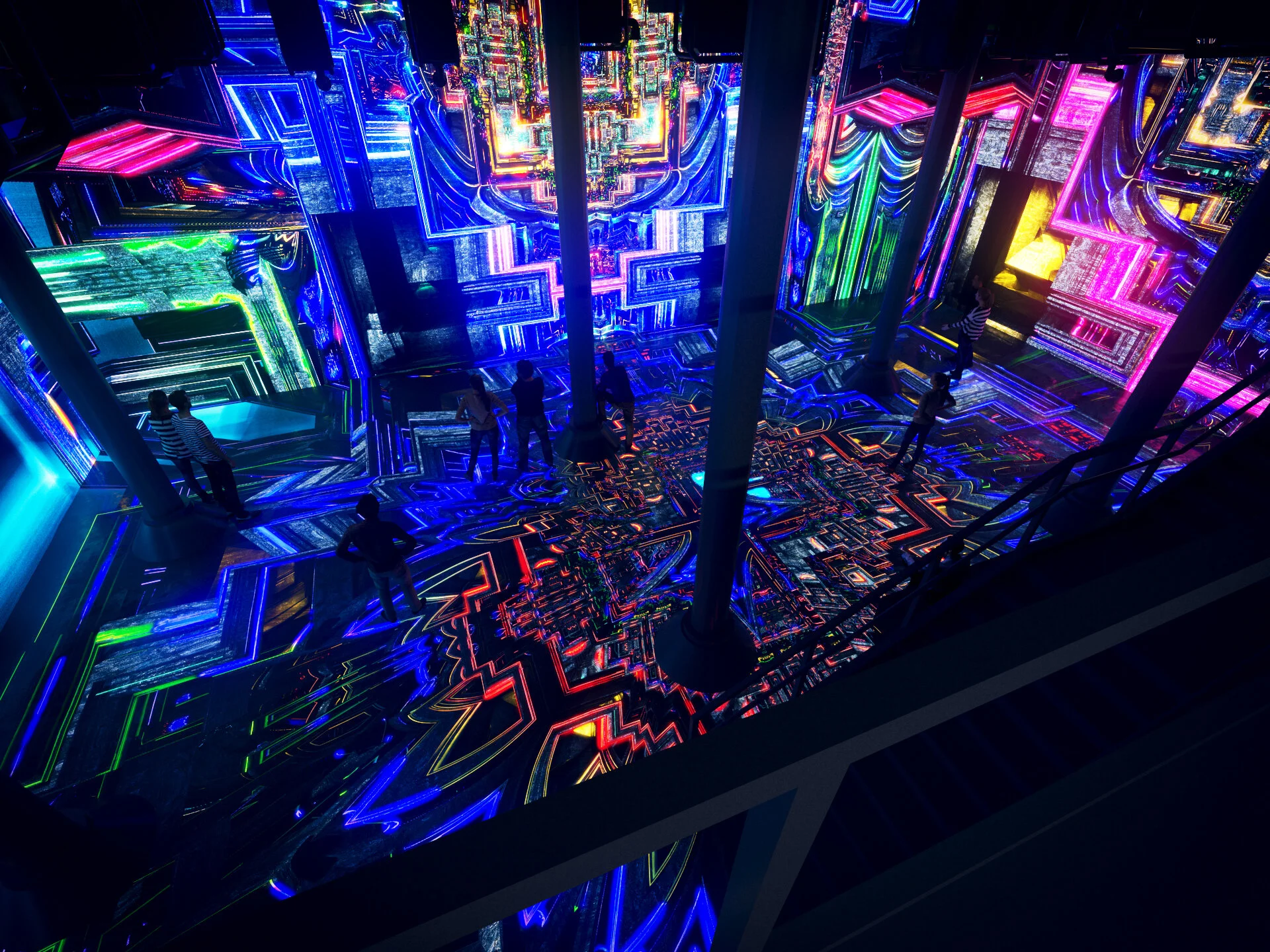 ARTECHOUSE Exhibit Geometric Properties by Julius Horsthuis 