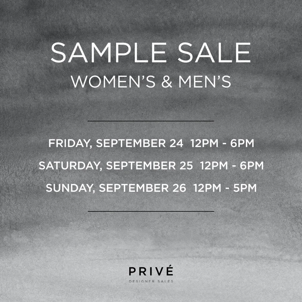  Sample Sale 