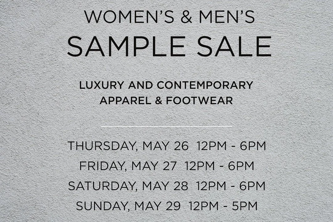 Women's and Men's Sample Sale 