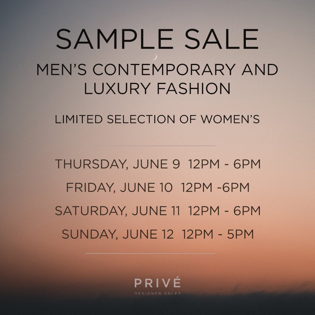 Men's Sample Sale
