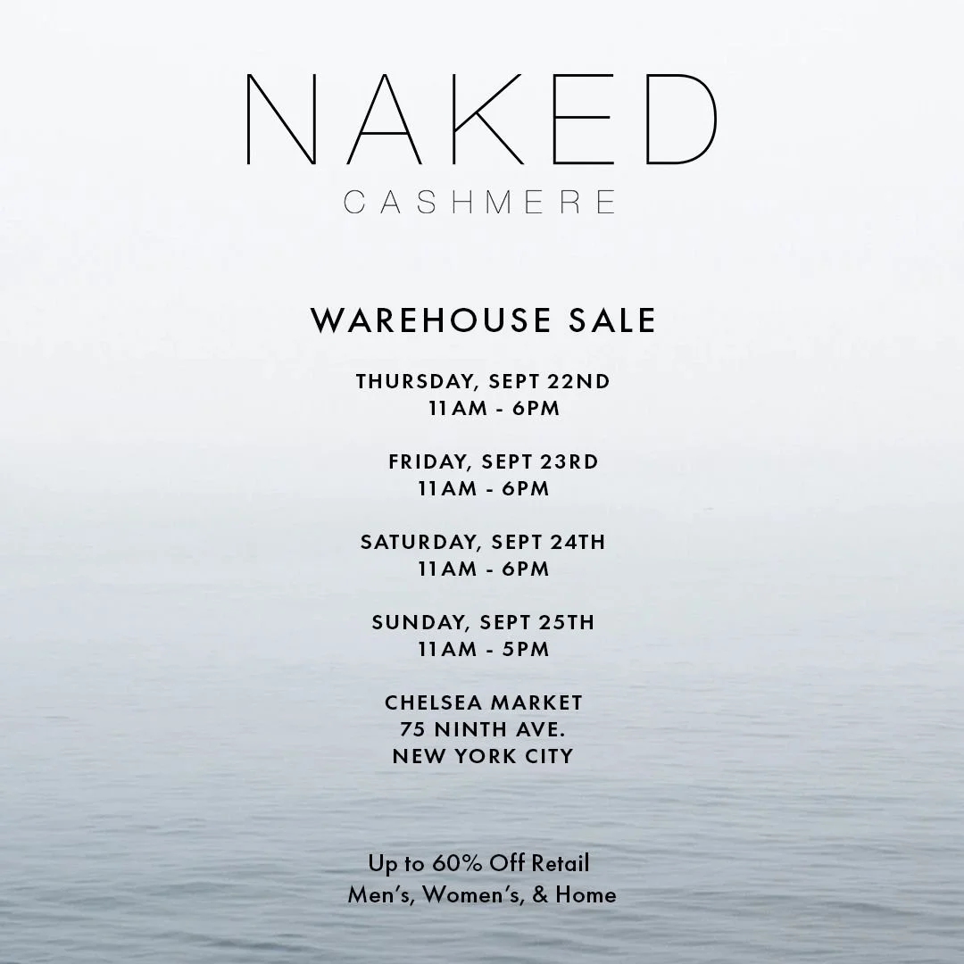 NAKED Cashmere Warehouse Sale 