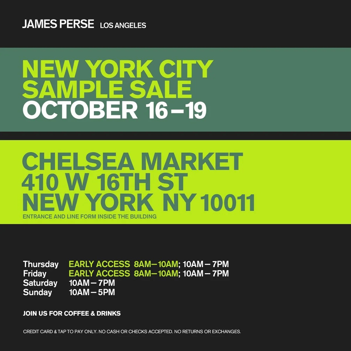 Sample Sale: James Perse Los Angeles 