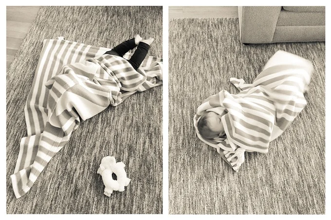 The baby-eating blanket monster eating my cousin’s baby.
