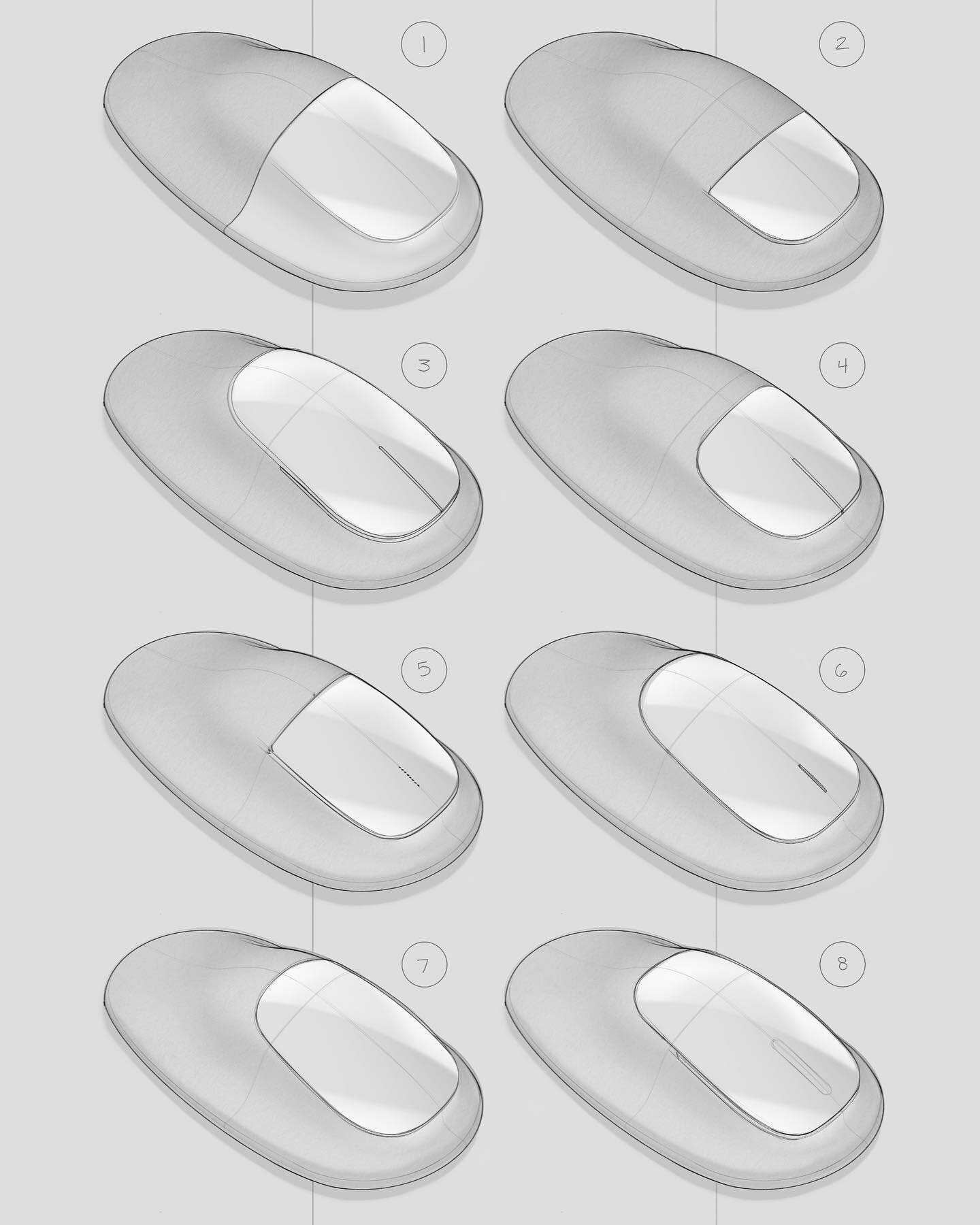 This exploration is far from exhaustive, but what concepts are you most interested in?
&mdash;
I&rsquo;m personally most drawn to this being an Apple Magic Mouse 2.0, which leads me to think concept 7 would be my choice. I&rsquo;m still interested in