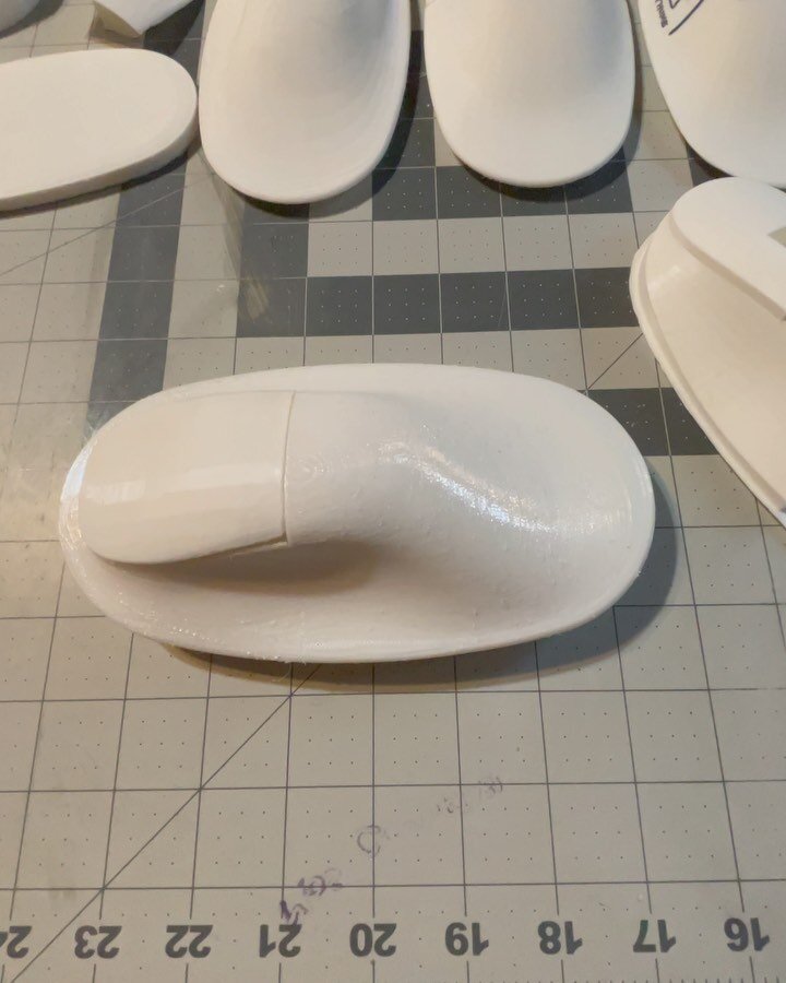 After many, many failed prints and continued troubleshooting, I was able to print off a prototype with flexible material!! Combining hard pla prints with flexible, softer parts allows me to experience the intended design a bit closer to the design in