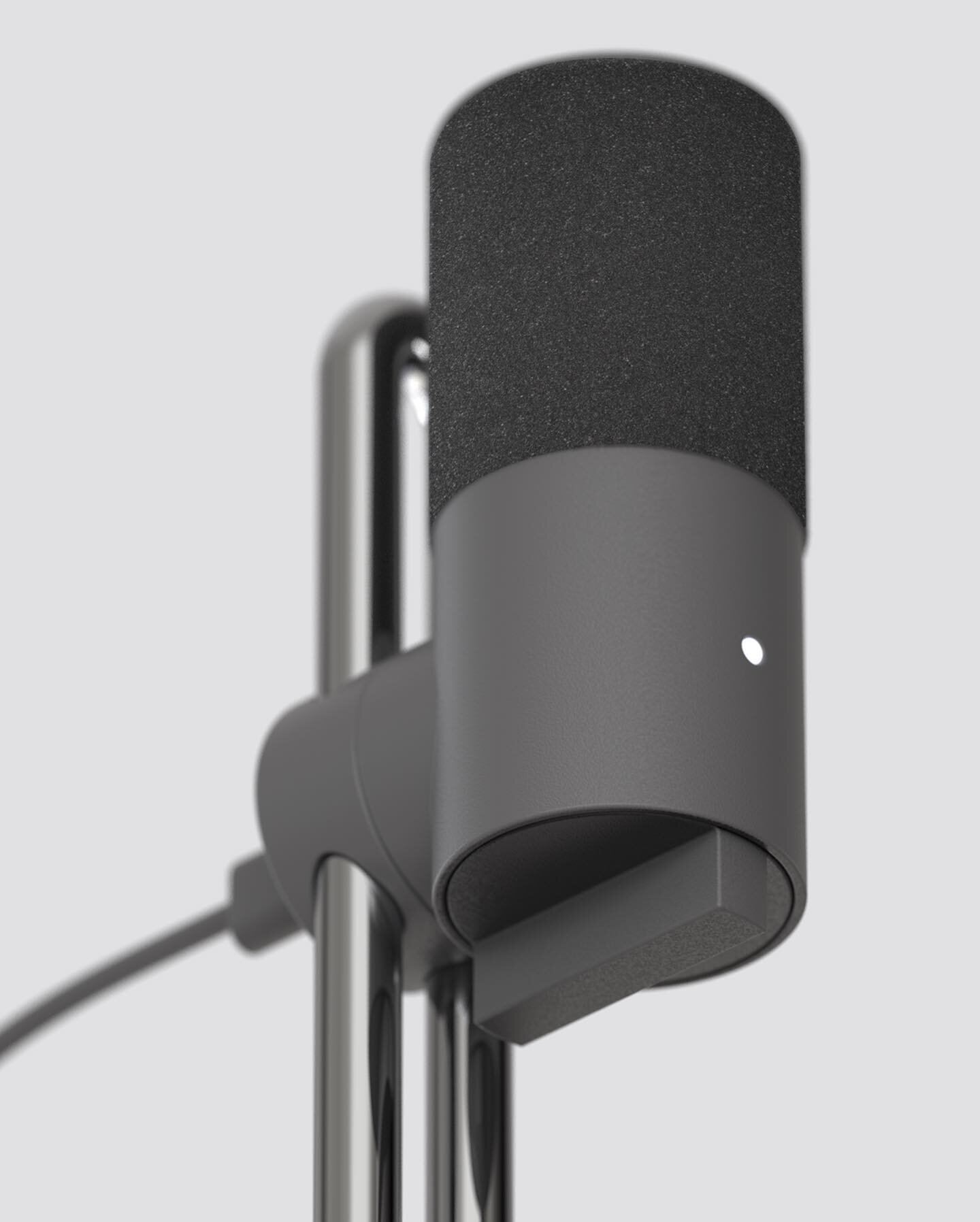 My entry for this week&rsquo;s #renderweekly #rwmic challenge was to envision a @teenageengineering microphone. I love the pure, raw geometry that their products embody, and thought it might make an interesting mashup/opportunity for a desk microphon