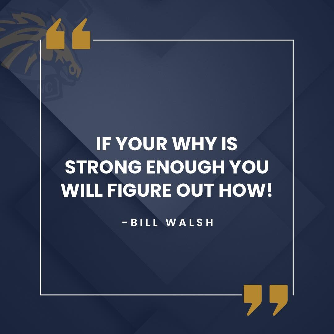 &ldquo;If your why is strong enough you will figure out how!&rdquo;

- Bill Walsh 

#northcarrollcolts #nccolts #nccoltsfootball #motivation #motivationalquotes #sportsquotes #marylandyouthfootball #mdyouthfootball #carrollcountymd #carrollcountyfoot