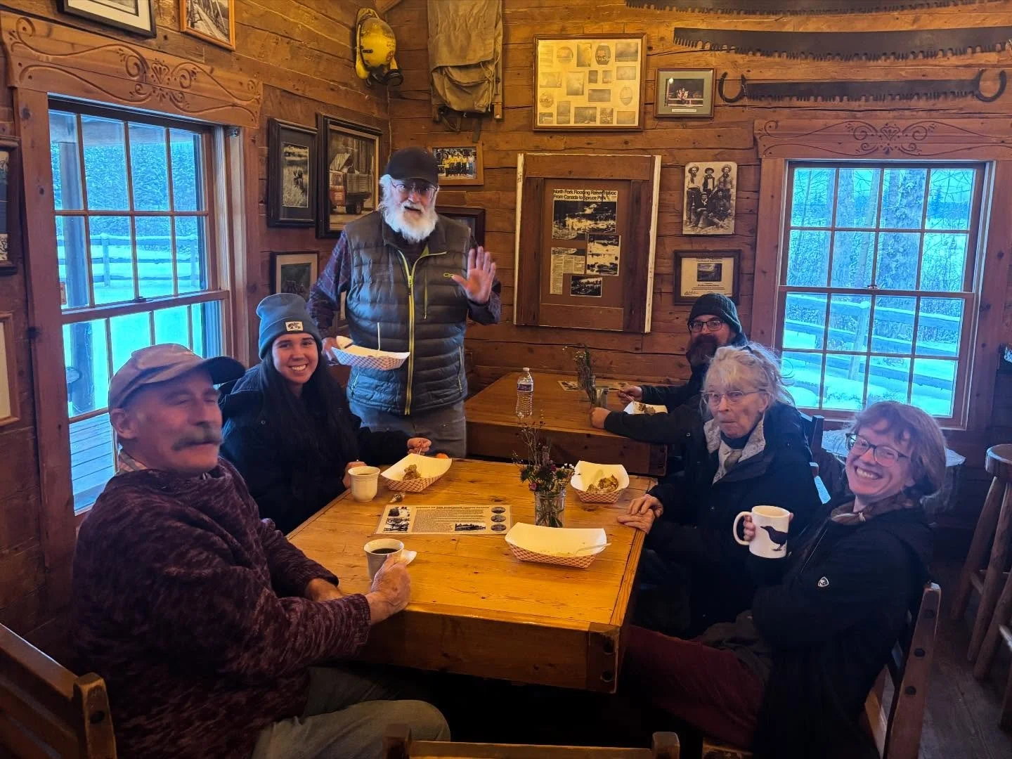 Fun little coffee hour with the locals today! The saloon is still closed down and winterized, but it was fun to open it up for a gathering this morning. It&rsquo;s got a cozy vibe in the winter, and a propane heater to beat the cold. Thanks for comin