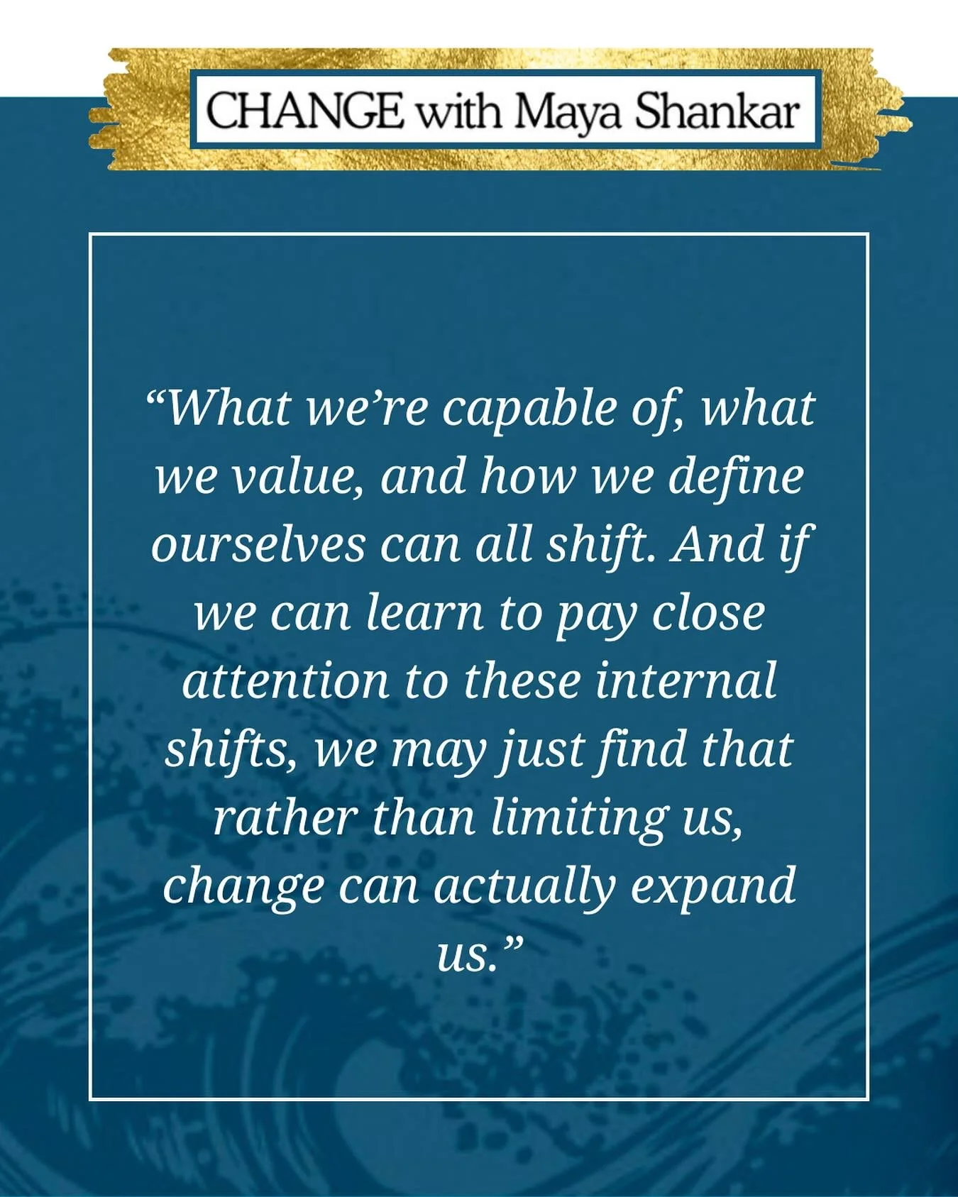 What I&rsquo;ve learned from over hundreds of hours interviewing people for the podcast and my upcoming book is that sometimes the hardest moments in our lives can be an opportunity to reimagine who we are. Because when a change happens to us, it can