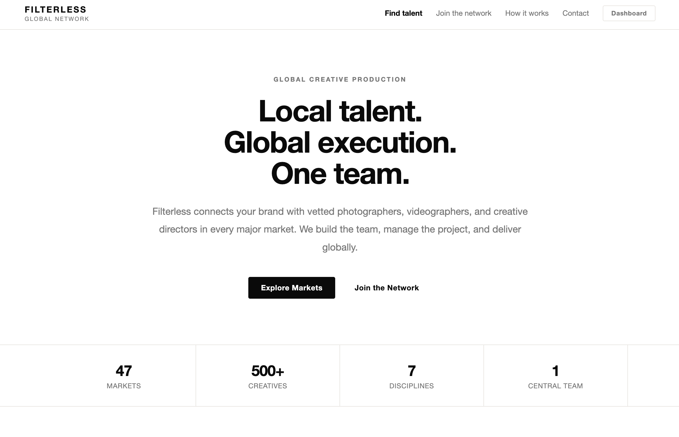 Introducing Filterless Global: A Worldwide Creative Network Built for Brands and Talent