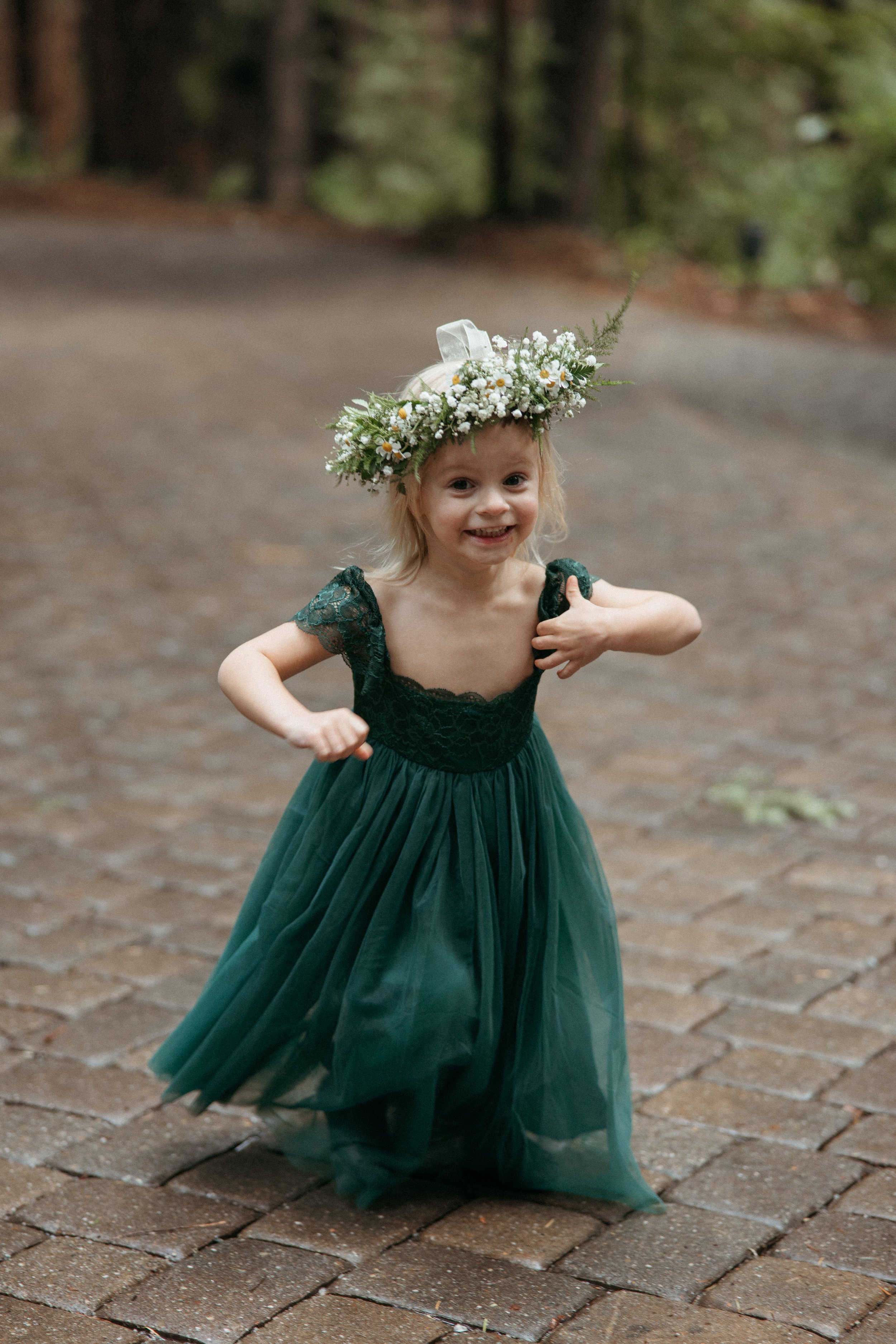 intimate wedding ceremony at Waterfall Lodge in Ben Lomond California