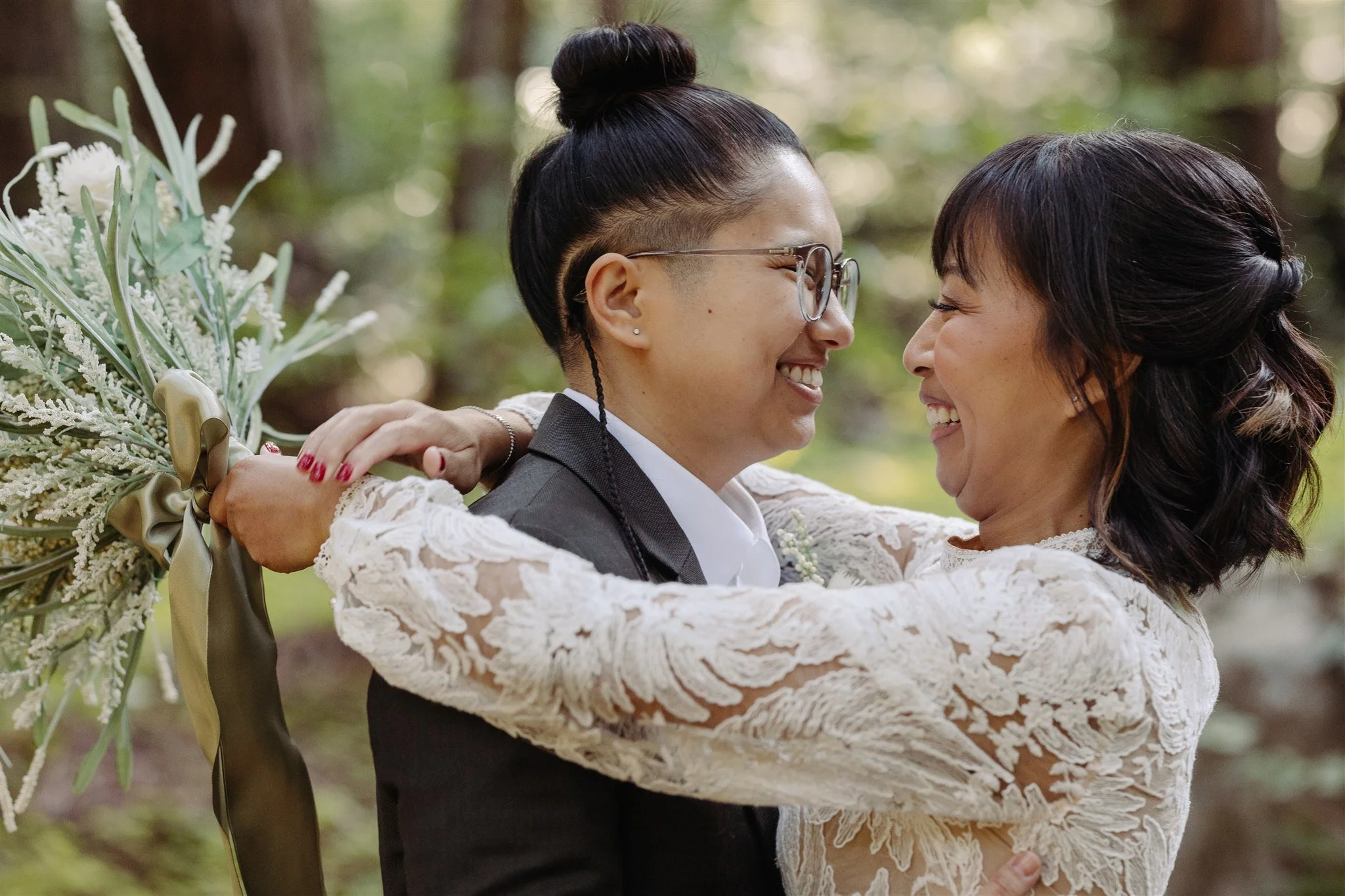 LGBTQ elopement ceremony at Glen Oaks Big Sur