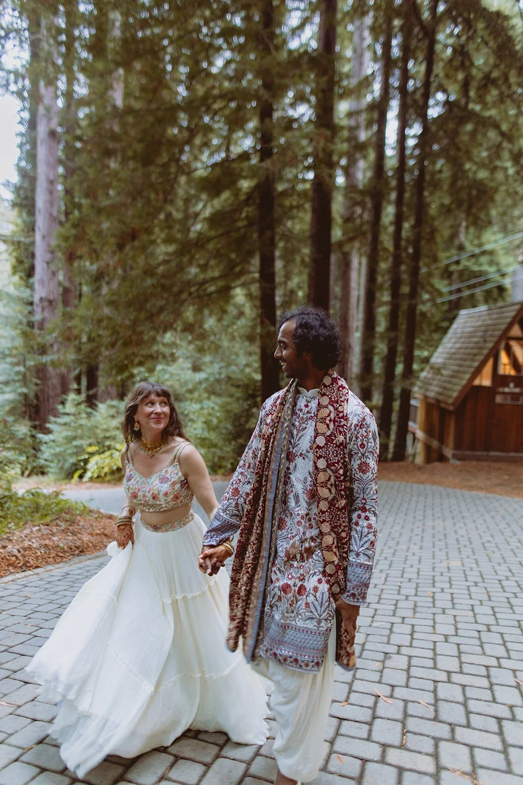 Waterfall Lodge wedding ceremony Santa Cruz Mountains