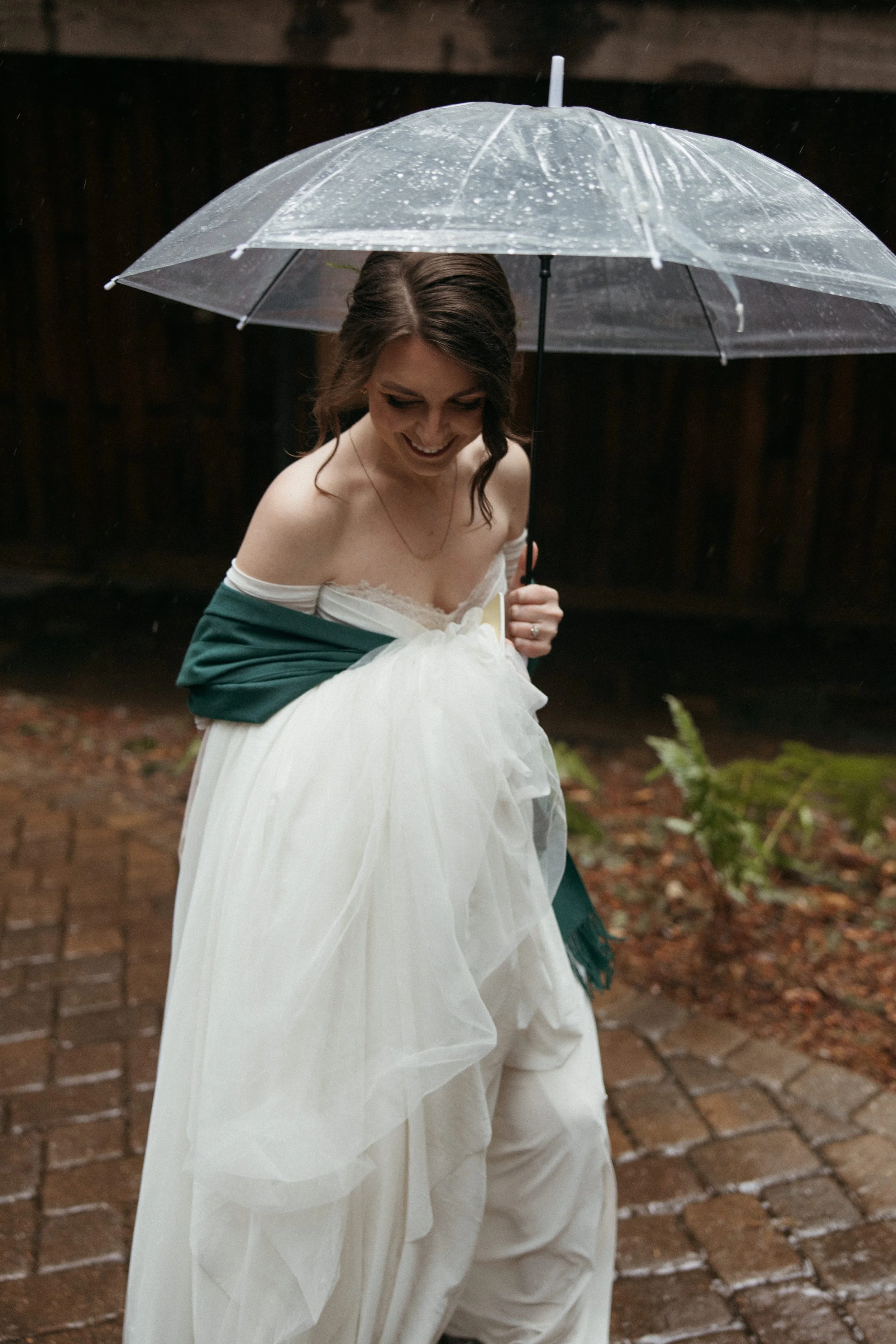 Waterfall Lodge redwood grove wedding ceremony in Ben Lomond