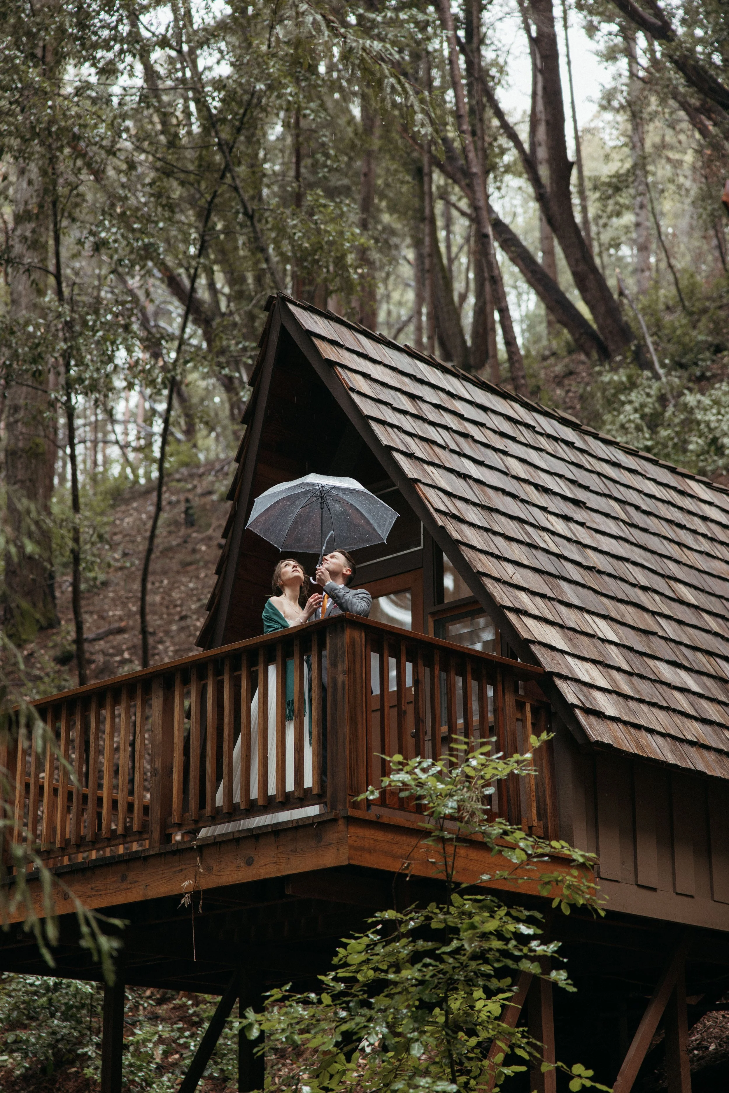 redwood grove wedding ceremony Waterfall Lodge Ben Lomond