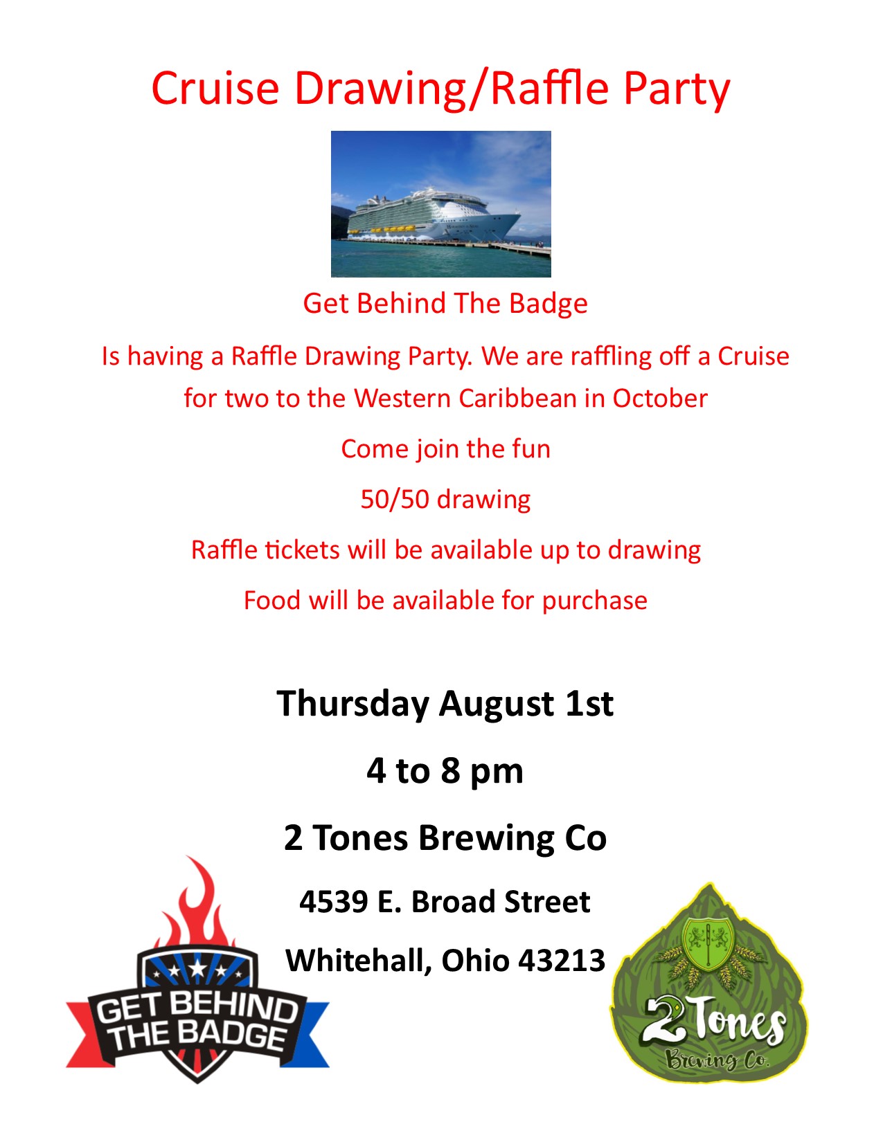 get behind the raffle party get behind the badge drawing raffle tickets