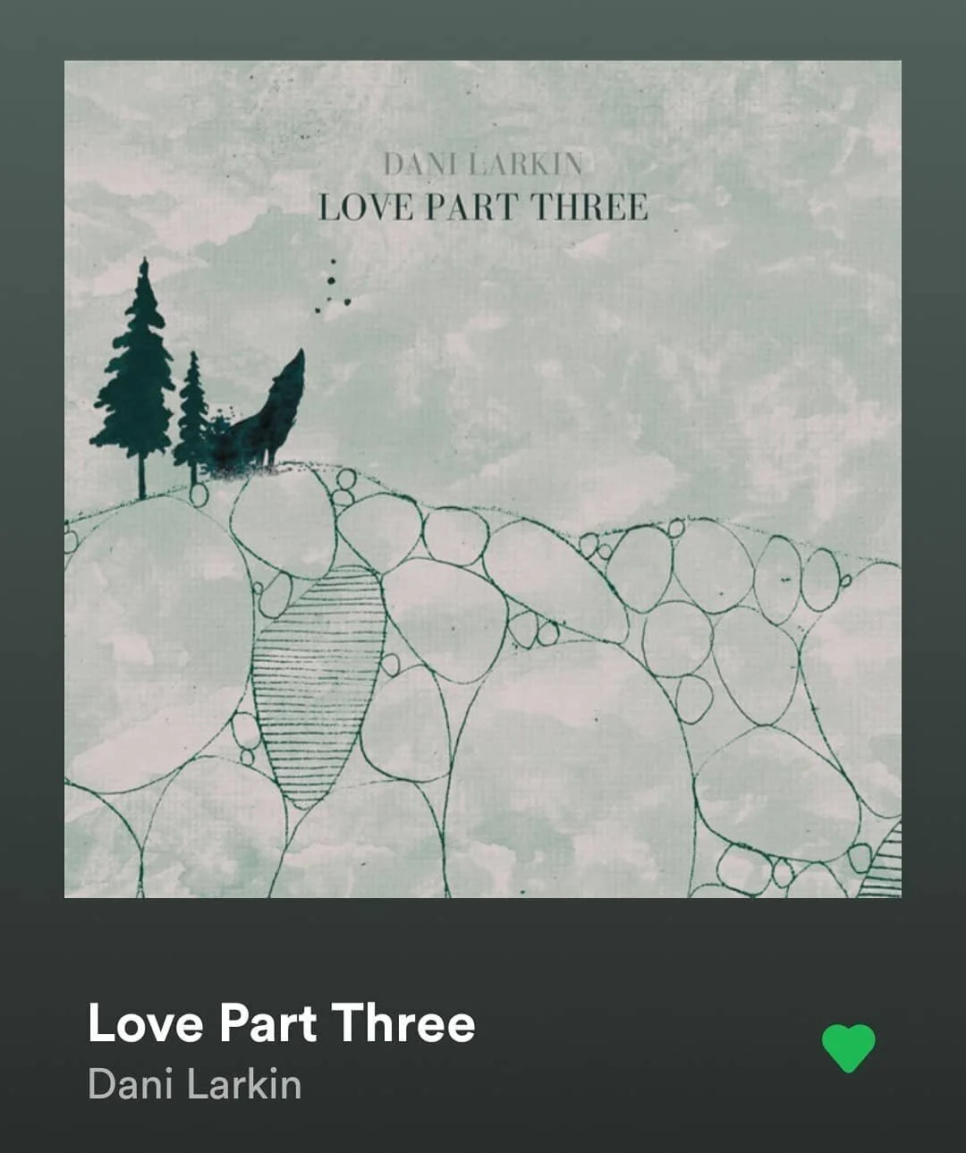 Love Part Three has been listened to more than 30,000 times on spotify ... whaattttt?! So proud of @dani_larkin_  It also makes perfect sense, it's a beauty of a song ❤️👏 xo #songillustration #lovepartthree #wontyouwanderwithme
