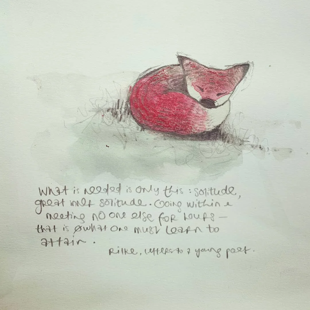 &quot;What is needed is only this: solitude, great inner solitude. Going within and meeting no one else for hours - that is what one must learn to attain.&quot;
Rainer Maria Rilke
#summersketchbook #doodleoftheday @brainpicker