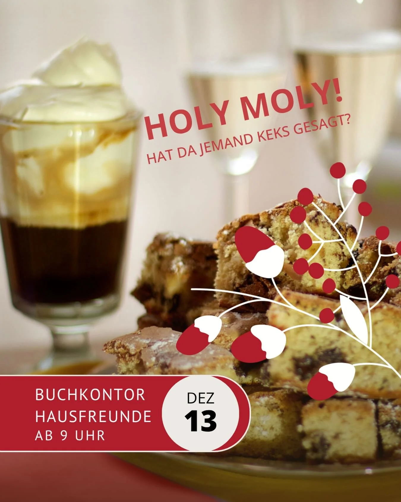 Wenn wir blinkende Broschen tragen und goldenes Gewand, wenn die Ohrgeh&auml;nge am Schl&uuml;sselbein streifen und aus den Boxen Jazzchristmas und Indieweihnachtshits dr&ouml;hnen, wenn wir statt Punsch Irish Coffee ausschenken und es kr&auml;ftigen