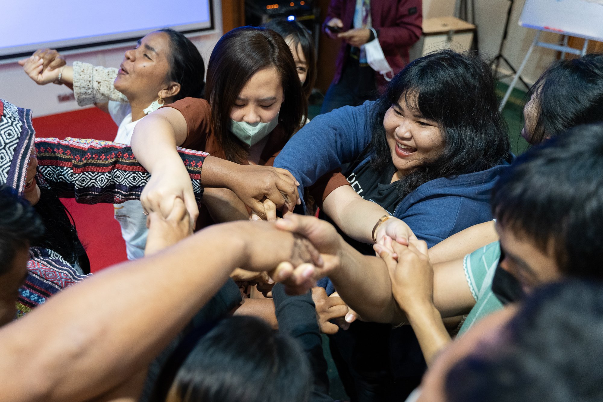 CO:LAB students take part in an icebreaker