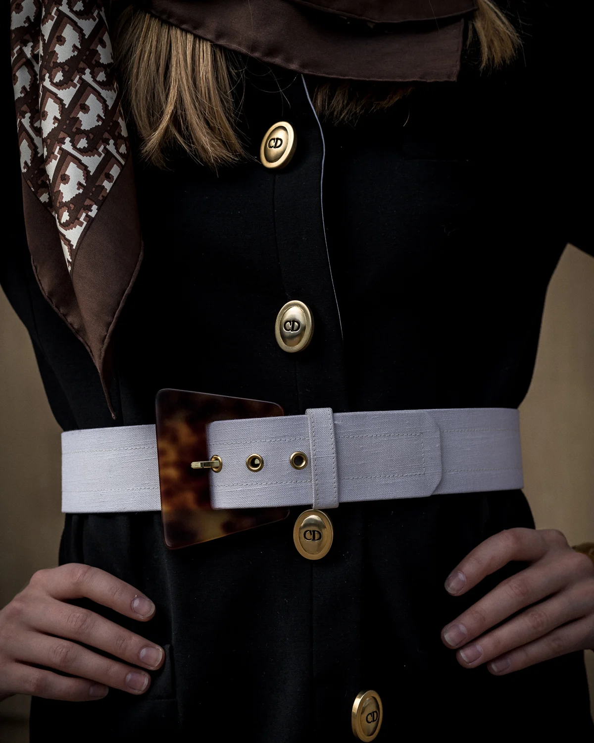 Givenchy white leather belt 32 inches Sz M Givenchy 4G reversible leather belt Givenchy main image 3