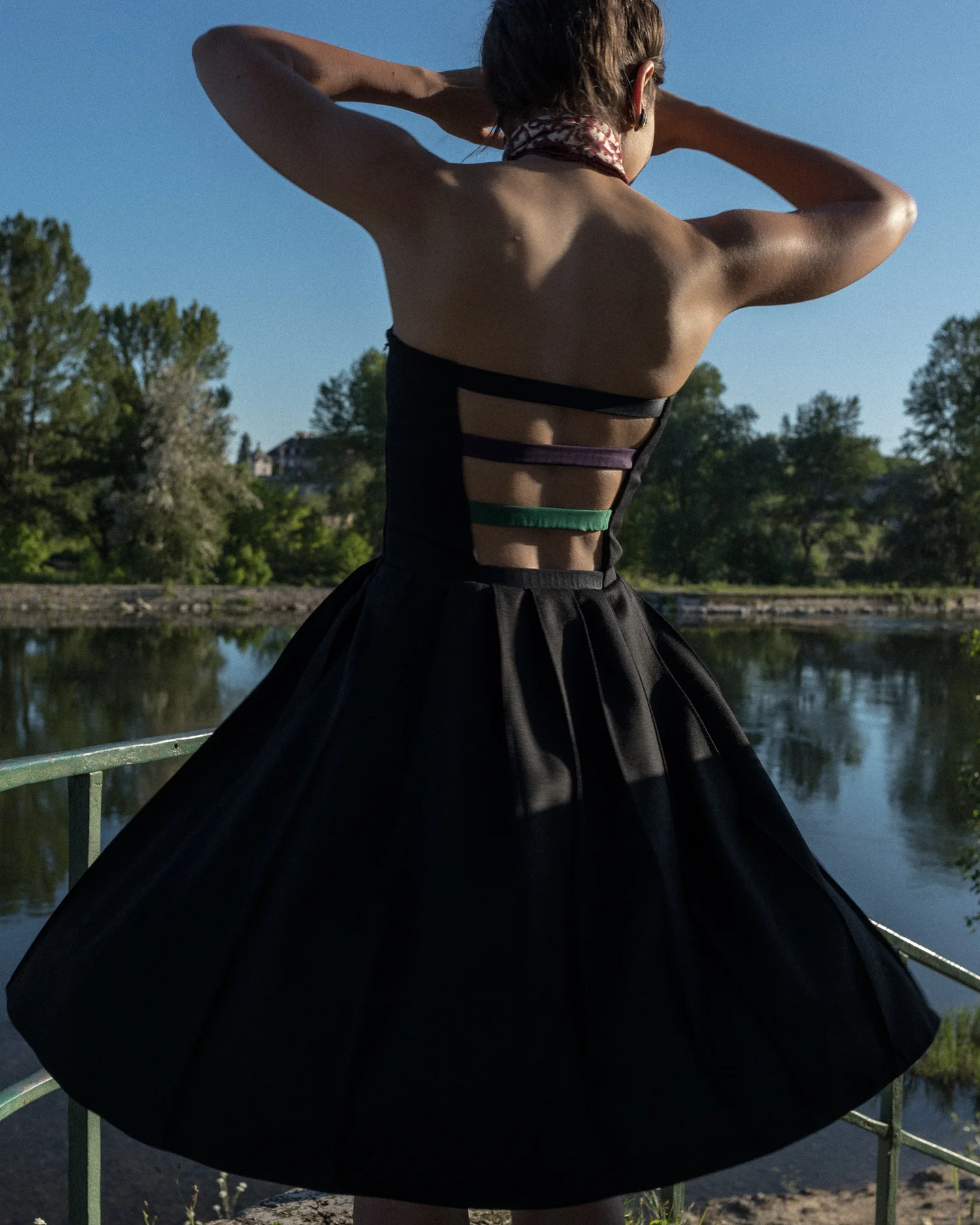 Emporio Armani little Black Dress with open back  singuli