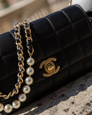 Chanel Black Quilted Caviar Small Double Flap Bag Gold Hardware