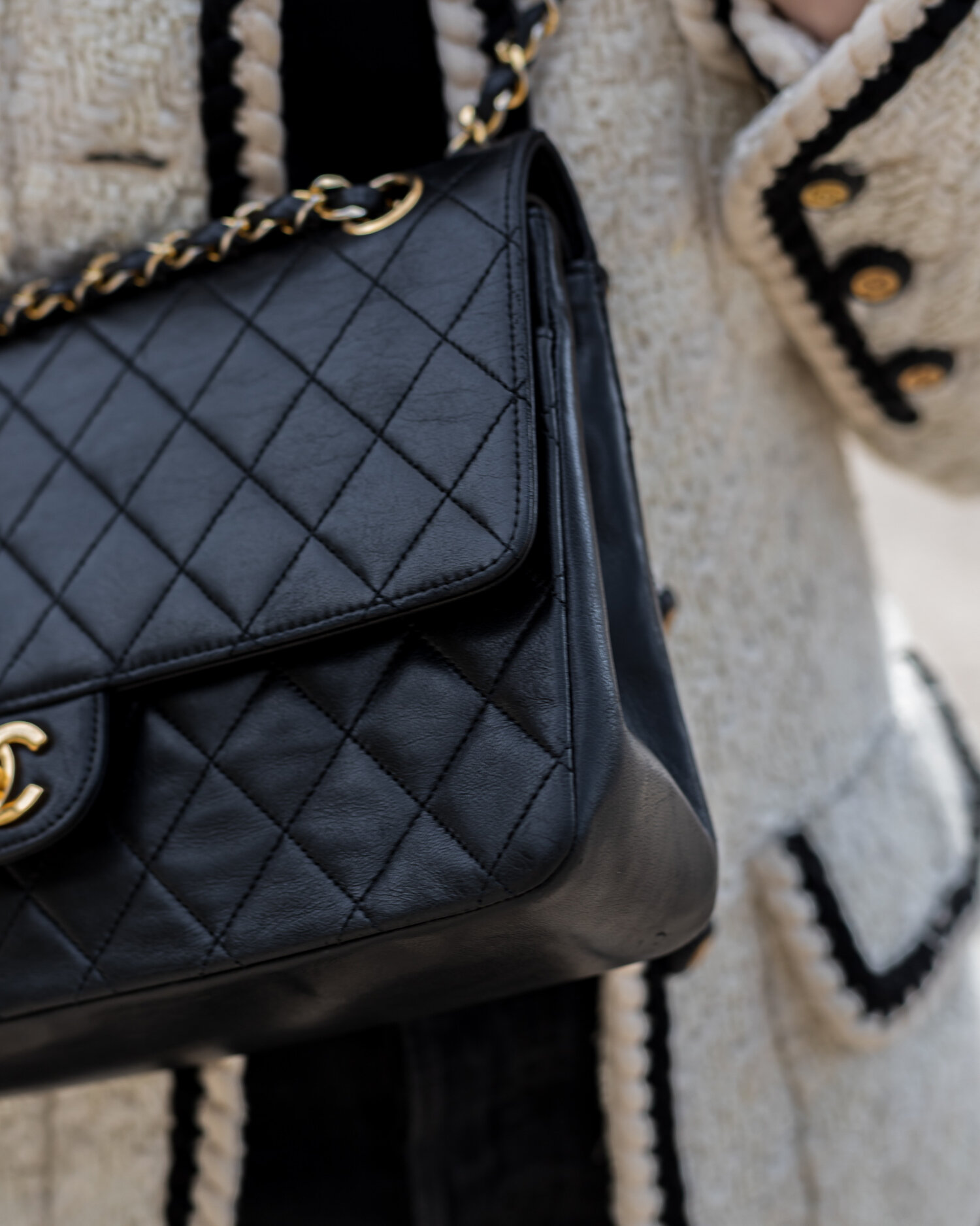 Updated Vintage Chanel Classic Flap Bag 