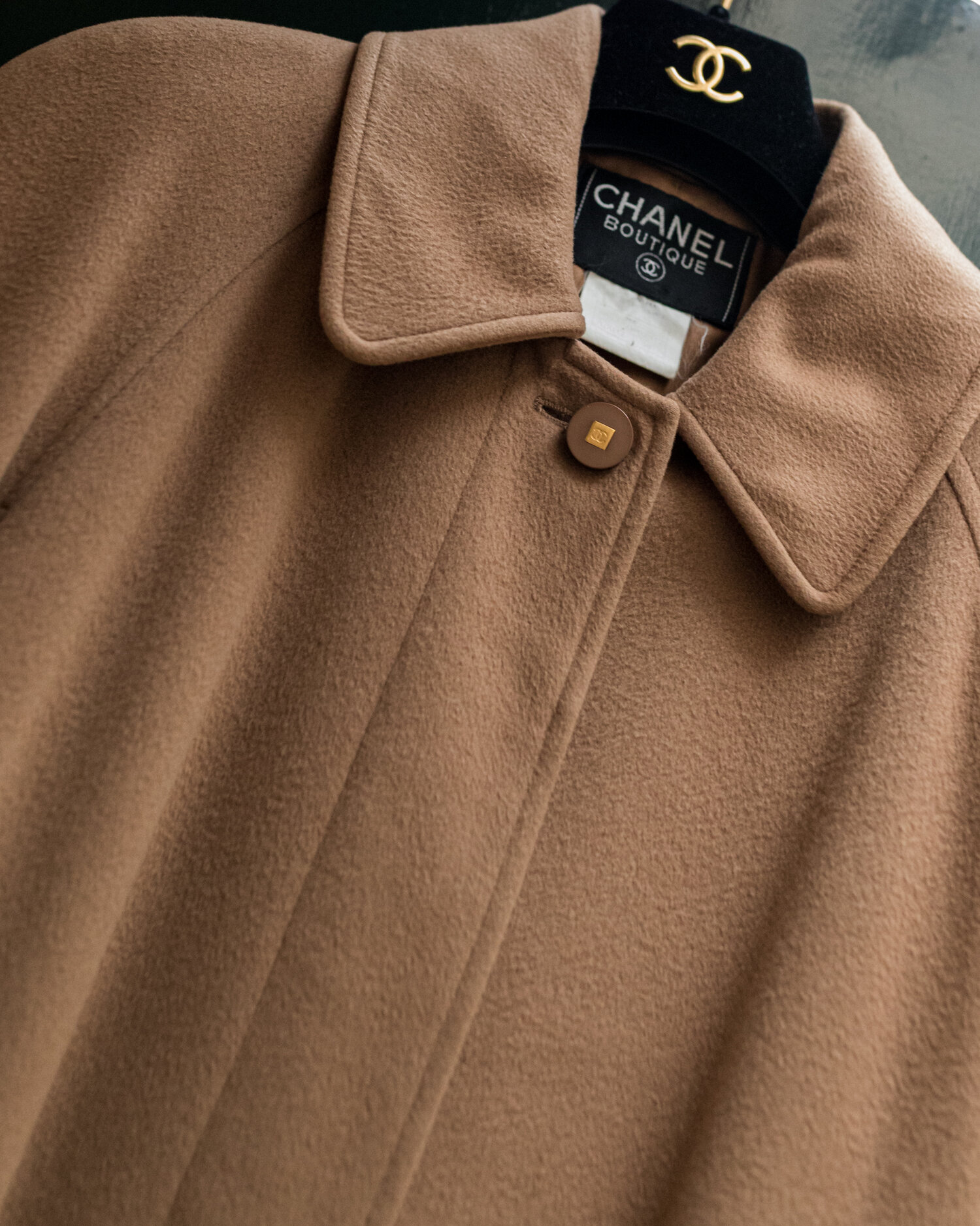 Vintage Chanel Coat in Beige Cashmere Wool — singulié