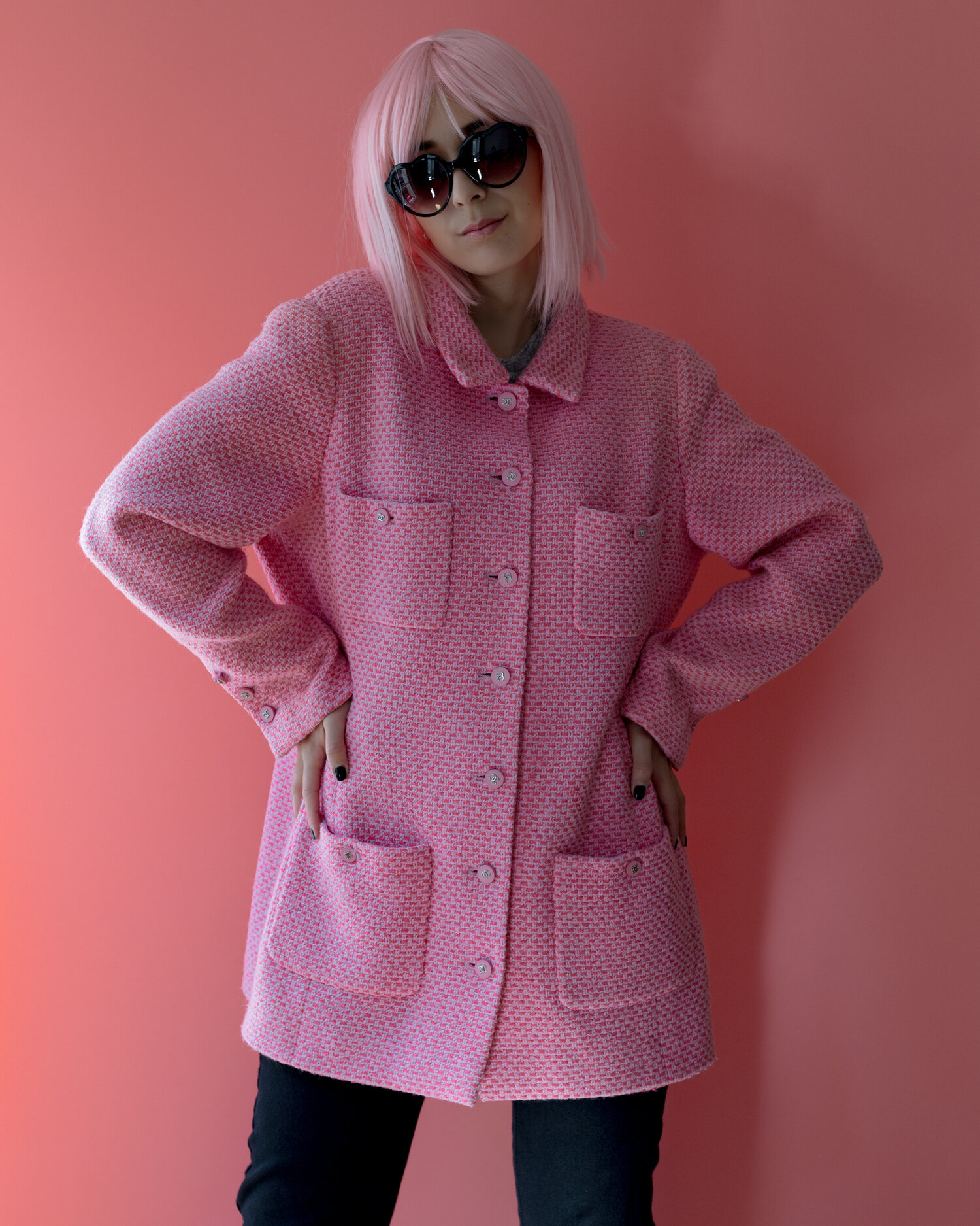 Vintage Chanel Jacket in Pink — singulié