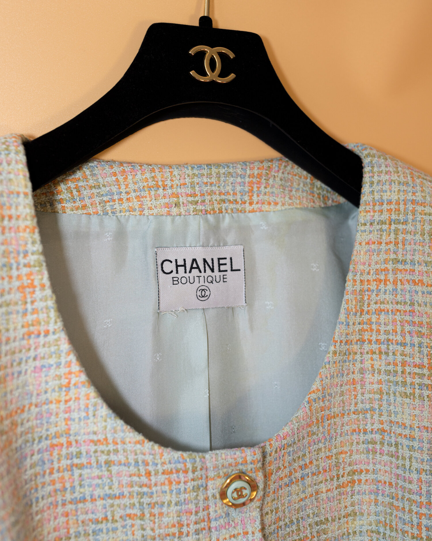 Vintage Chanel Jacket in Pastel Green — singulié