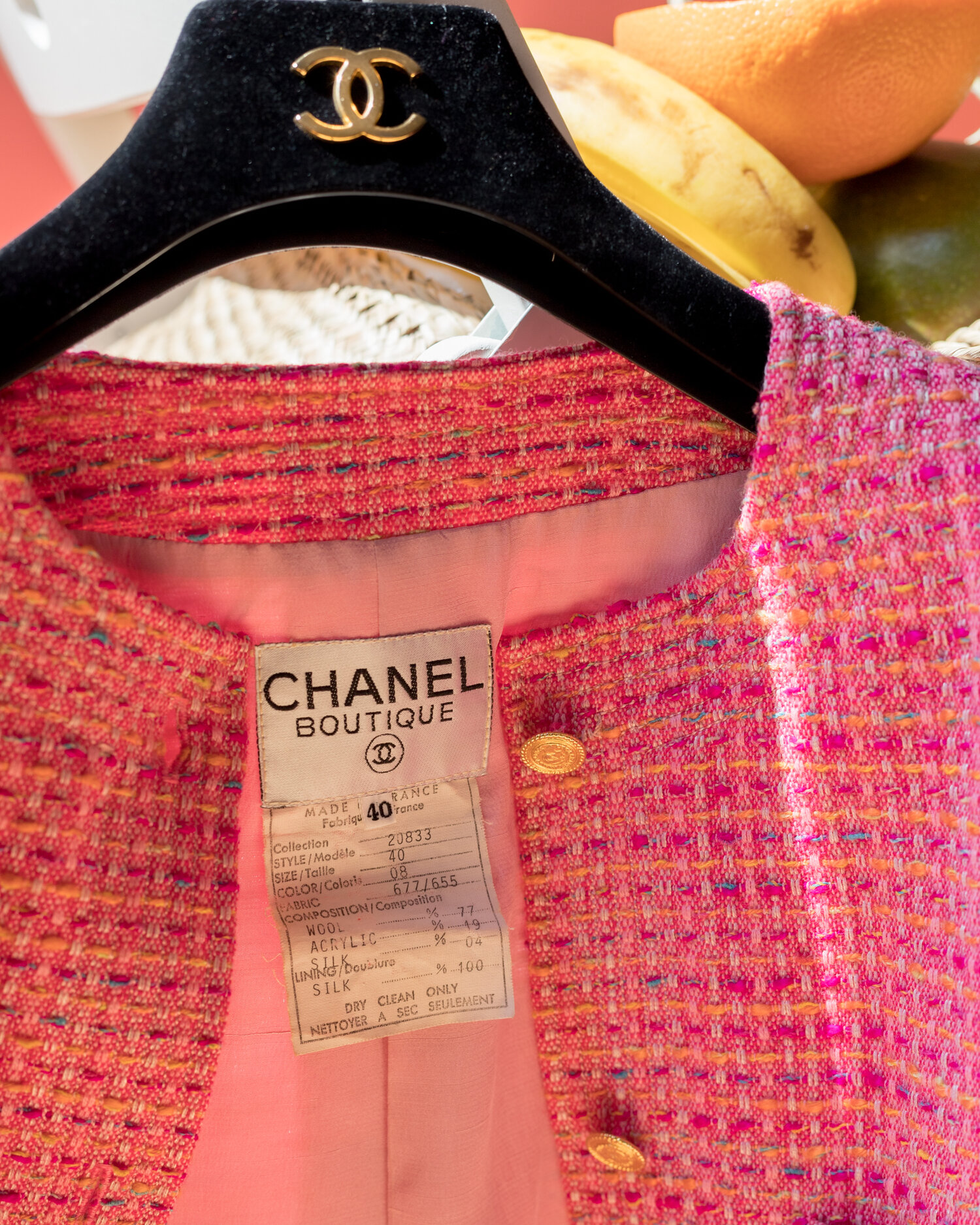 Vintage Chanel Jacket in Fuchsia — singulié