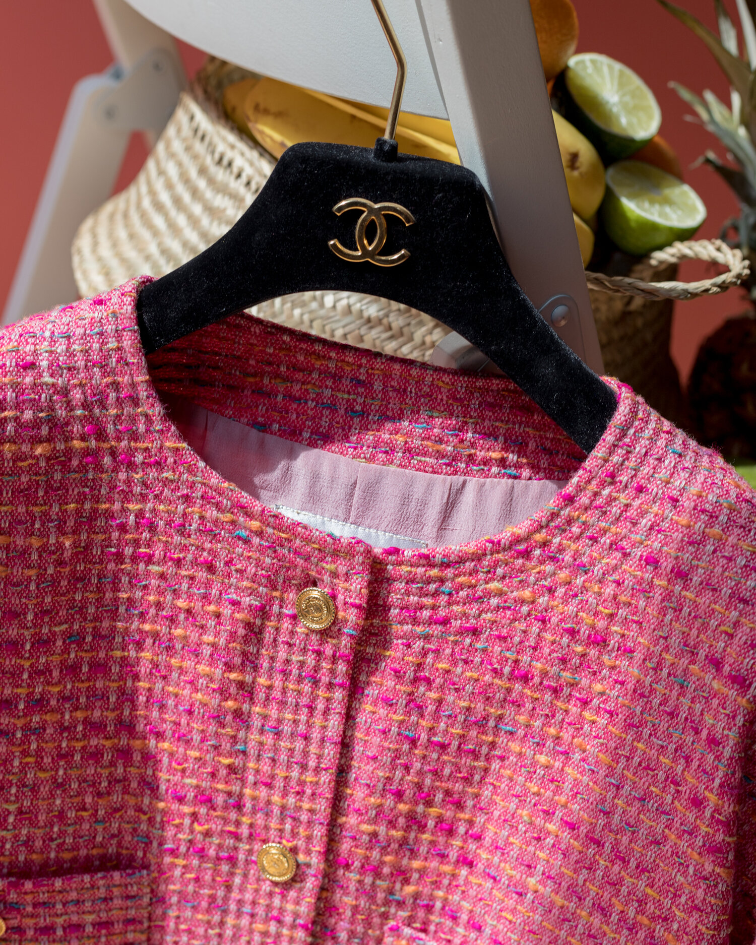 Vintage Chanel Jacket in Fuchsia — singulié