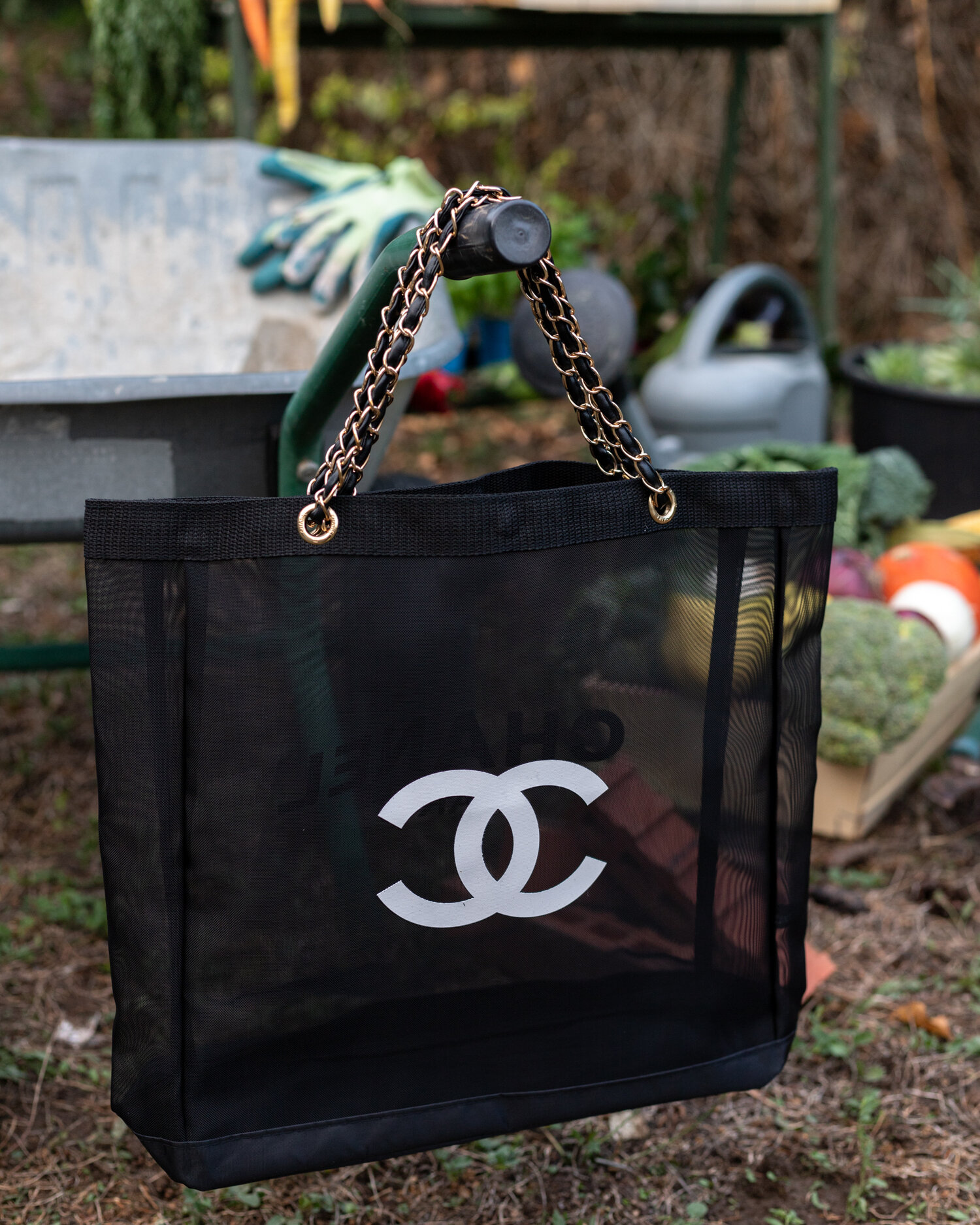 chanel inspired tote bag
