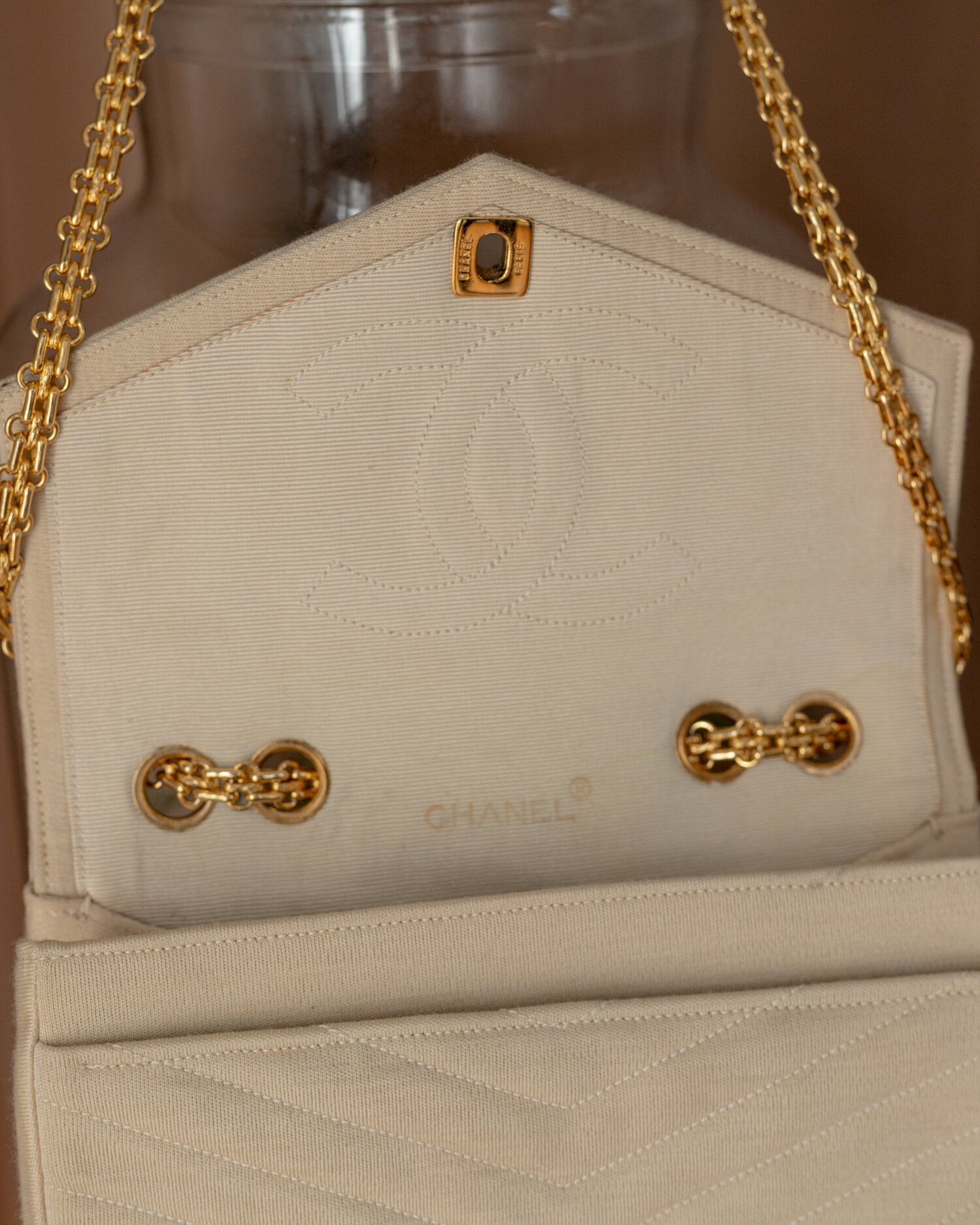 vintage chanel bag white