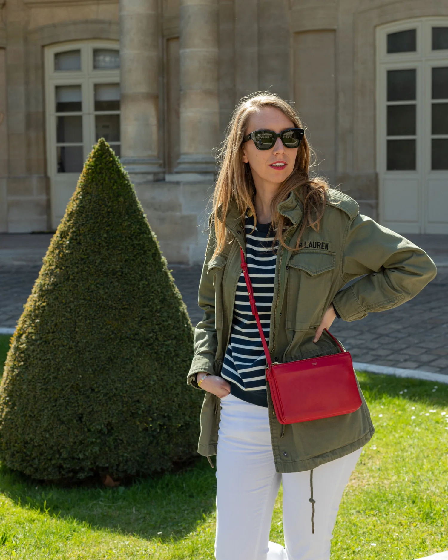 Pre-loved Celine Trio Bag in Red — singulié 