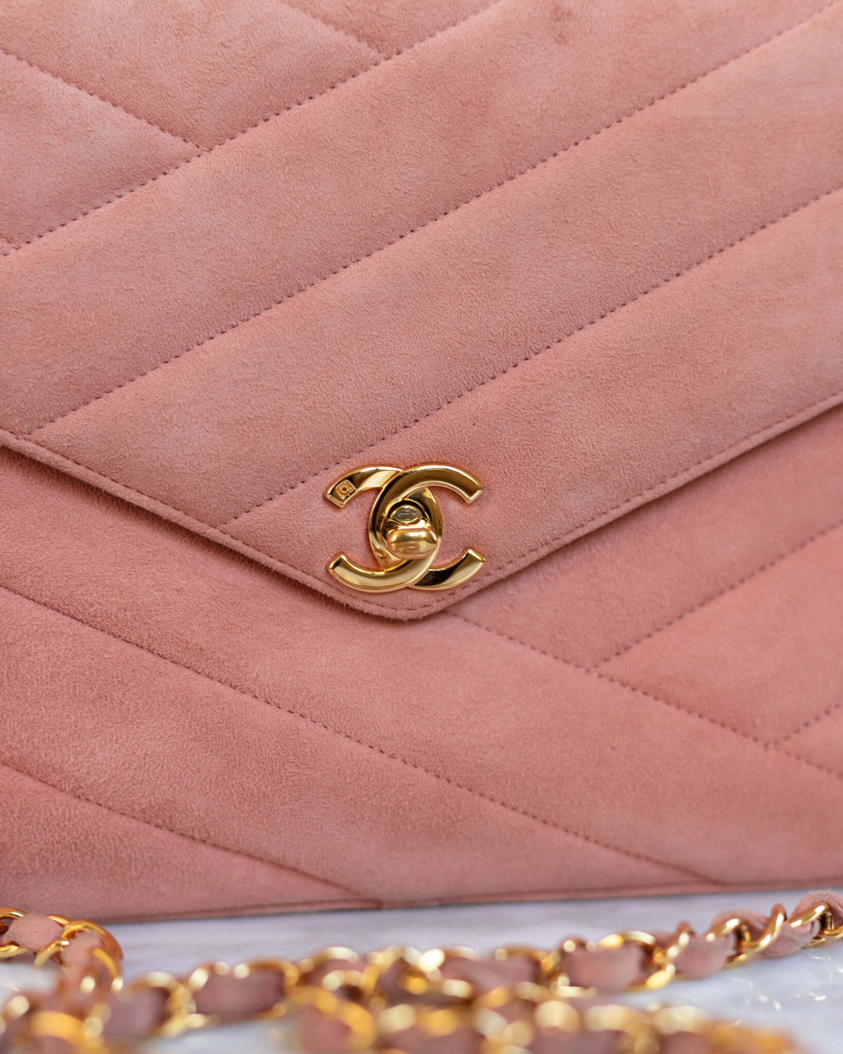 Chanel 24k Double Charm Coral Pink Canvas Camera Bag