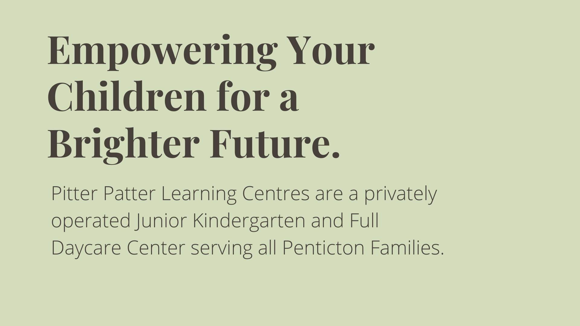 Pitter Patter Learning Centres