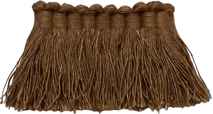 Mocha Brown Brush Fringe Trim By DecoPro - 1.25" Wide, Sold By The Yard (SKU 0150SB_D2)