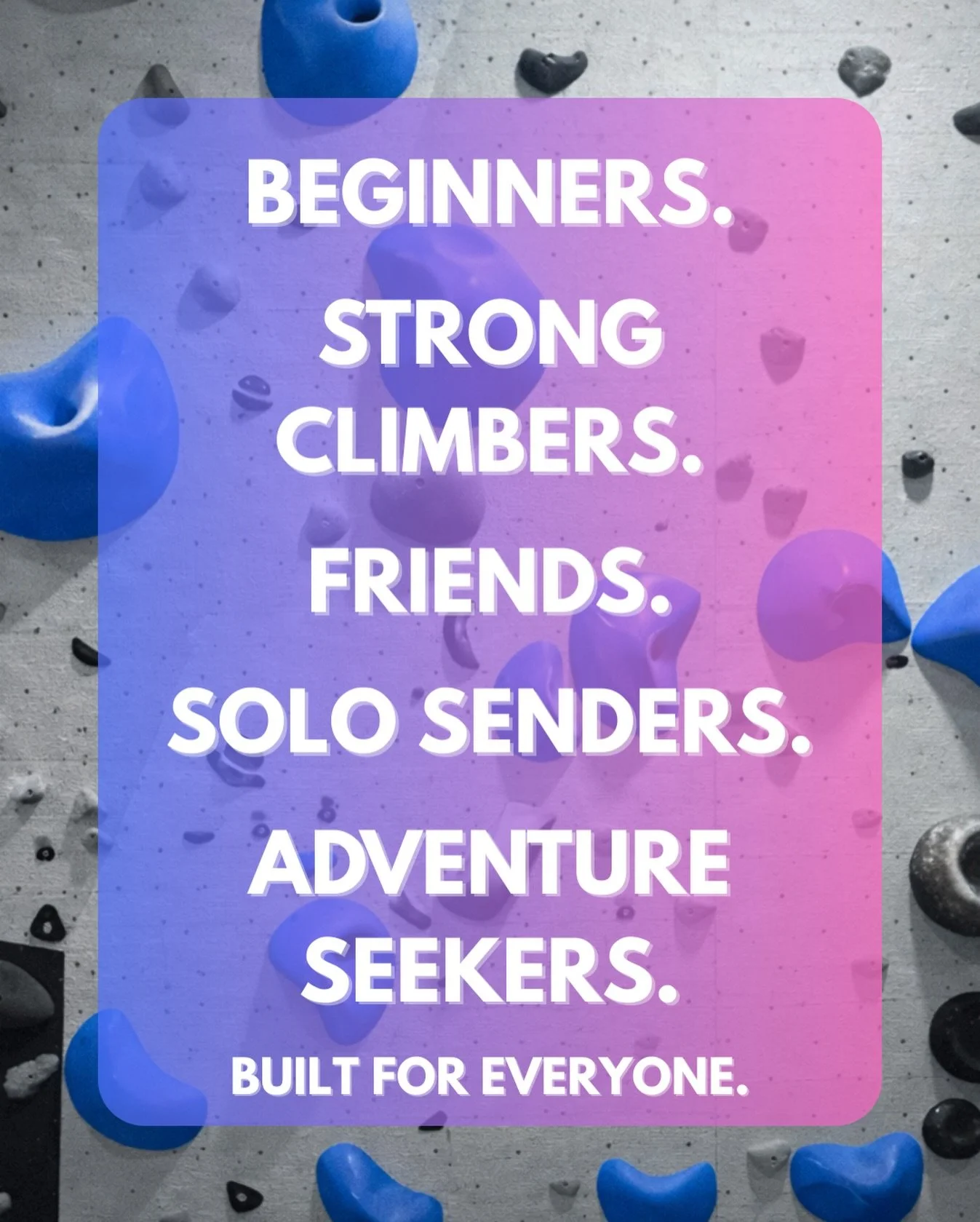 Boulders Cheltenham is built for everyone.

So&hellip; which one are you? 
Drop a word that describes you at Boulders 👇

☕️ Coffee Climber
🔥 Project Chaser
😀 Vibe Seeker