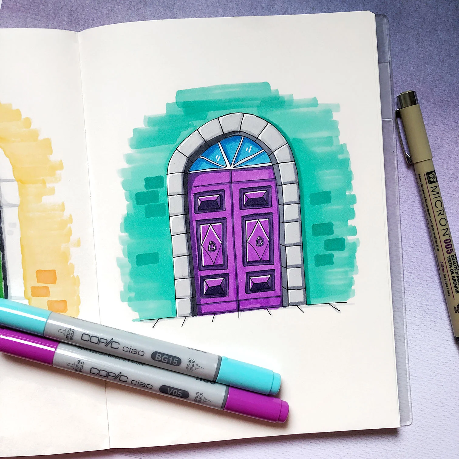 Urban Sketches - Door Drawings