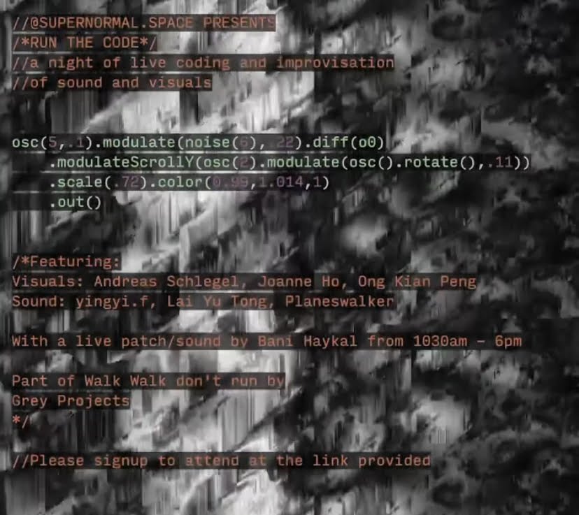 Live visual coding @  /*RUN THE CODE*/