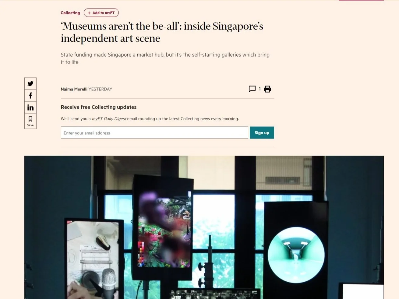 My Desire to Consume featured on Financial Times