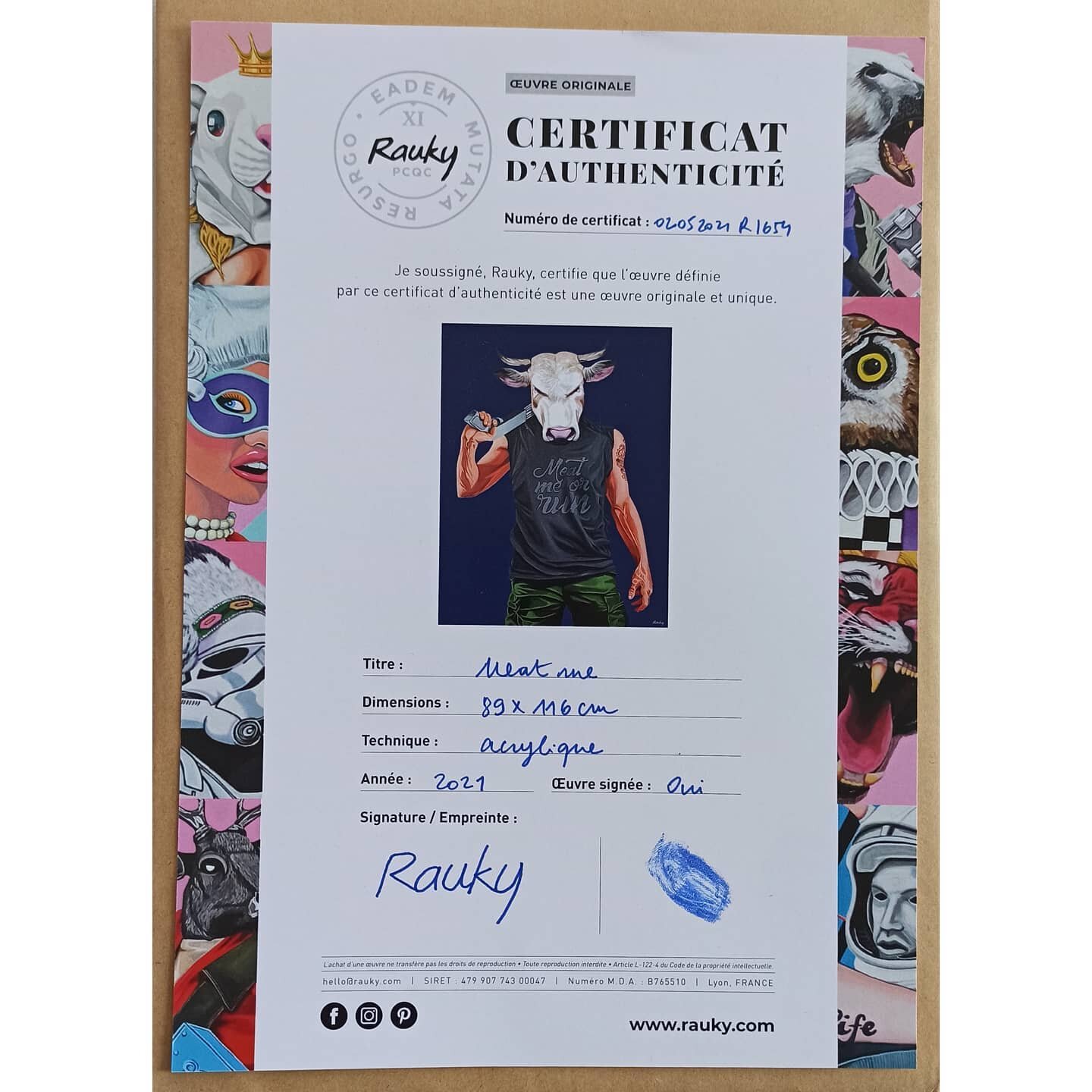 Certificat.
#painting #art #meat #bull #viande #lyonart #lyon #rauky #raukypainter