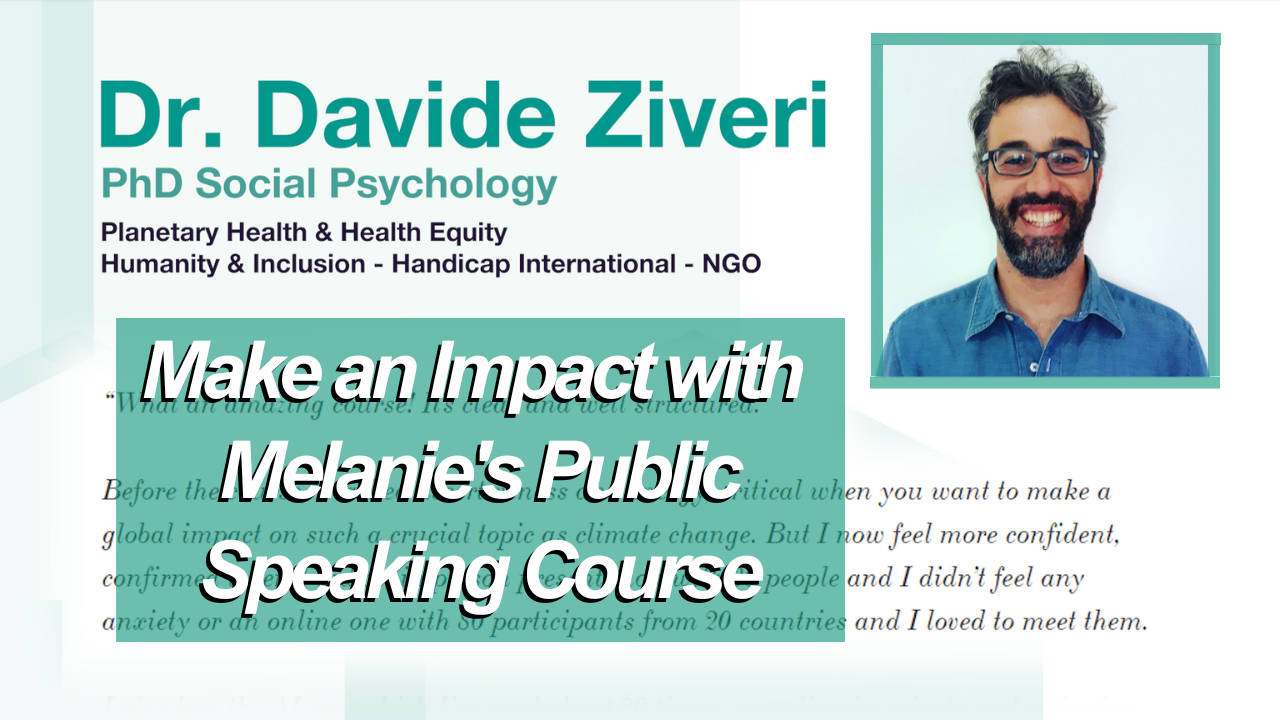 Make an impact with Melanie's public speaking course