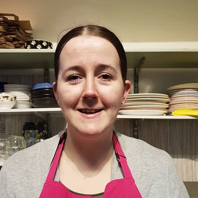 Meet The Staff: this is Christine! 
She has been here at the cafe for the past 3 years and is also our supervisor here at the cafe. 
My favourite  thing to make here at the cafe is a breakfast they are served untill  1pm Also  we have many other brea