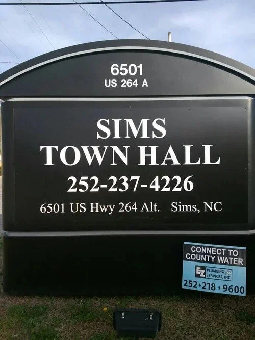  Sims Town Hall Sign 