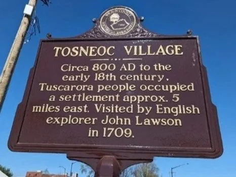 Tosneoc Village Historical Marker in Wilson